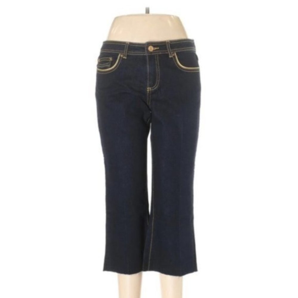 RACHEL ZOE Women's Size 28 Cropped Capri Jeans Dark Blue Denim